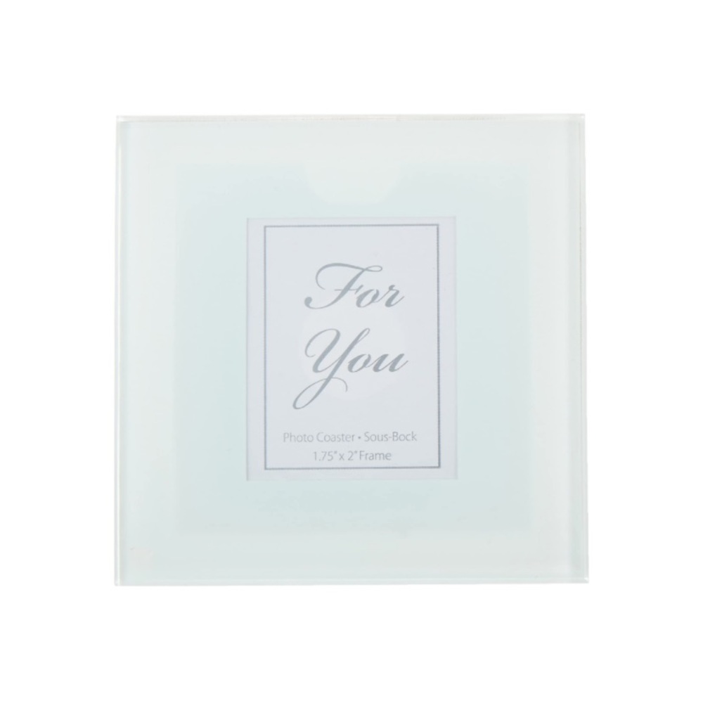 Kate Aspen Frosted-Glass Photo Coasters